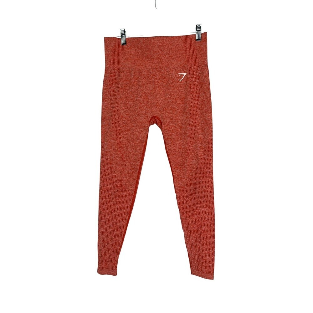 Gymshark Vital Seamless Leggings Women's Size L Orange Marl High Waisted Gym